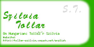 szilvia tollar business card
